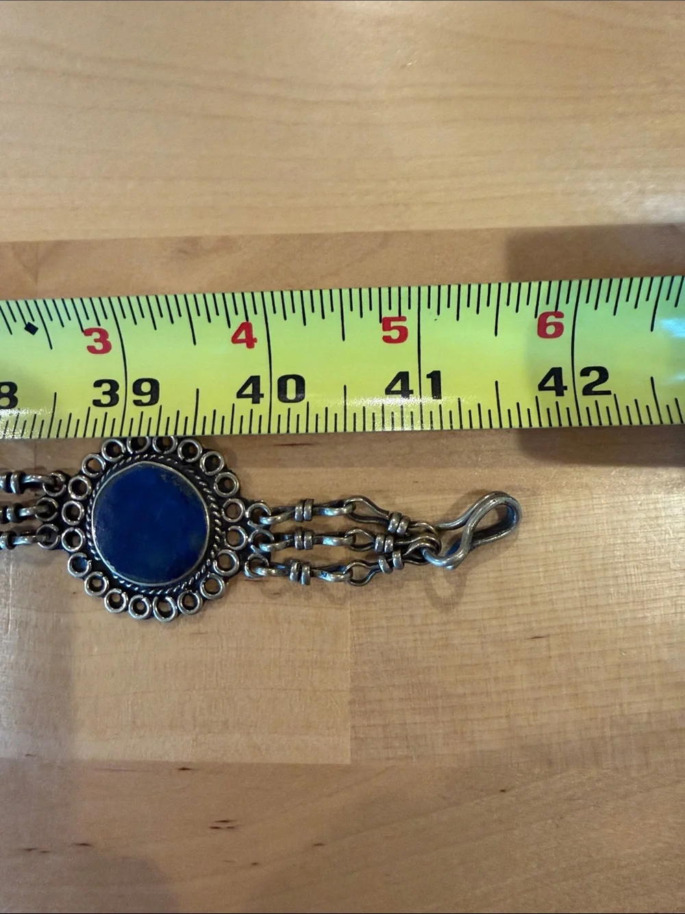 Blue faux lapis Stone Bohemian Multi-Link belt 41.5 inches